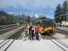 Ich, Erich, Irene und Lutz im Bahnhof Puchberg am Schneeberg, 577 m