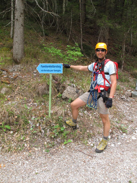 Familienklettersteig: Ich am Zustieg