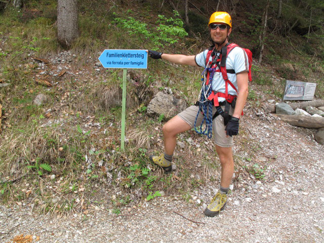 Familienklettersteig: Ich am Zustieg