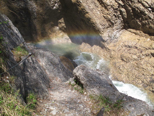 ÖTK-Klettersteig: zwischen vierter Seilbrücke und erster Wehrstufe