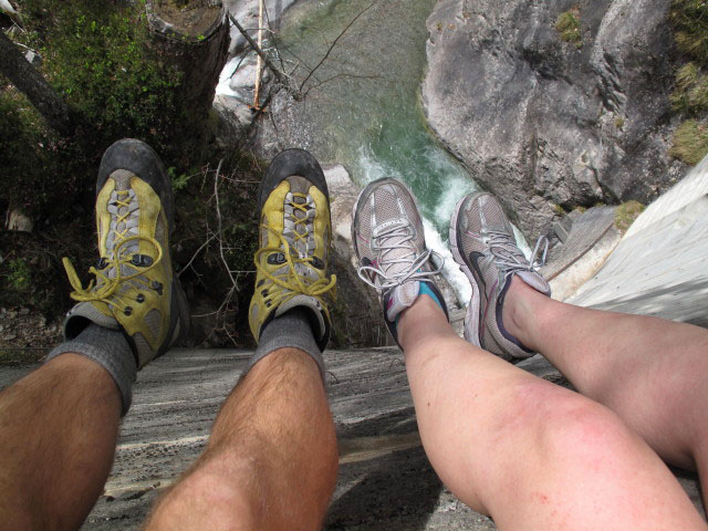 ÖTK-Klettersteig: Ich und Barbara auf der zweiten Wehrstufe
