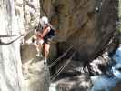 ÖTK-Klettersteig: Barbara zwischen zweiter und dritter Seilbrücke