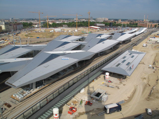 Hauptbahnhof Wien vom bahnorama aus