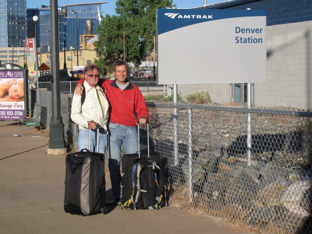 Papa und ich im Bahnhof Denver