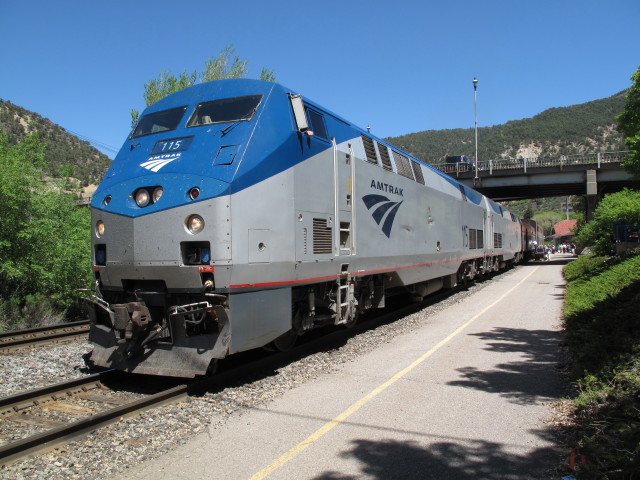 Train No. 5 im Bahnhof Glenwood Springs