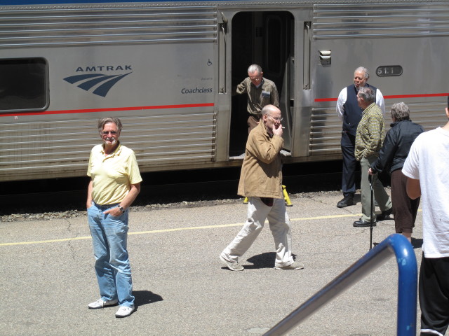 Papa im Bahnhof Glenwood Springs