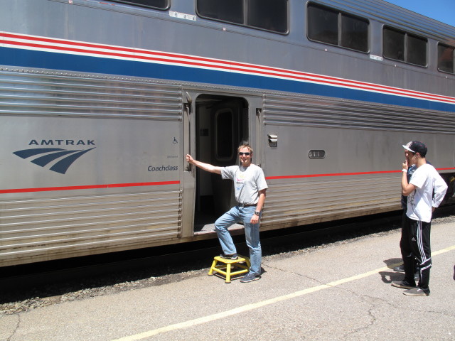 Ich im Bahnhof Glenwood Springs