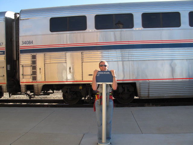 Ich im Bahnhof Green River