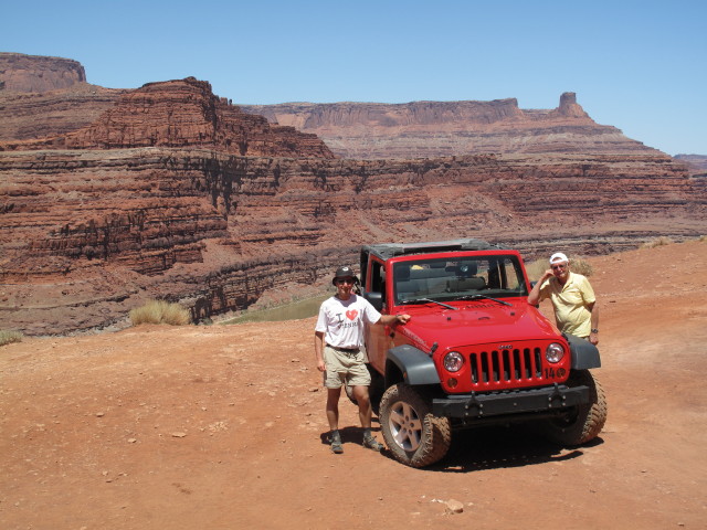 Ich und Papa am Chicken Corners Jeep Trail (10. Mai)