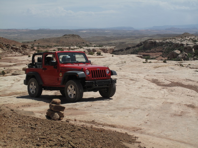 Papa am Hidden Canyon Overlook Jeep Trail (11. Mai)