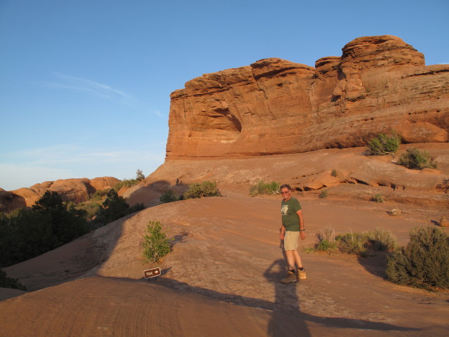 Papa am Delicate Arch Trail im Arches National Park (13. Mai)