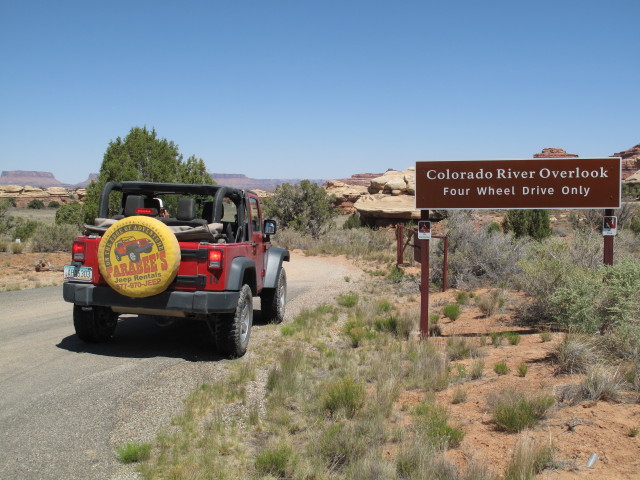 Beginn des Colorado River Overlook Jeep Trail im Canyonlands National Park (14. Mai)