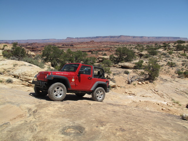 Papa am Colorado River Overlook Jeep Trail im Canyonlands National Park (14. Mai)