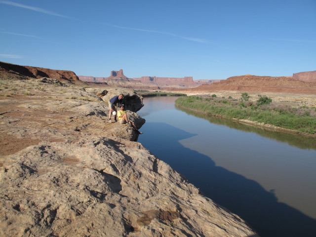 Papa und ich beim Green River im Canyonlands National Park (15. Mai)