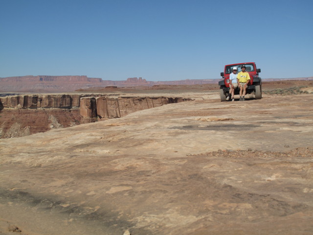 Papa und ich am White Rim Jeep Trail im Canyonlands National Park (15. Mai)