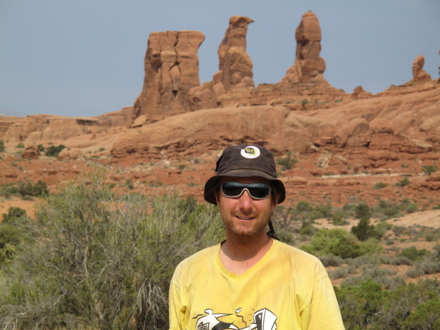 Ich am Tower Arch Jeep Trail im Arches National Park (16. Mai)