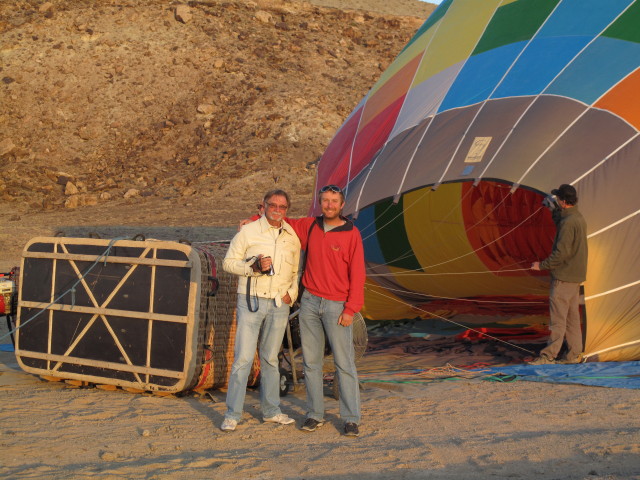 Papa und ich im Courthouse Valley (17. Mai)