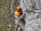 Anna-Klettersteig: Sarah und Roland im Einstieg (27. Mai)