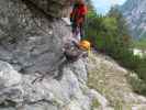 Eva-Klettersteig: Roland und Sarah im Einstieg (27. Mai)