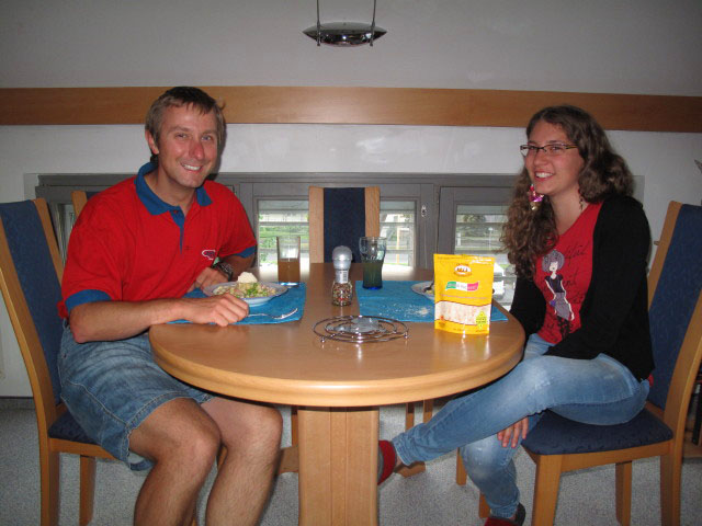 Ich und Kathrin in meiner Wohnung (29. Mai)