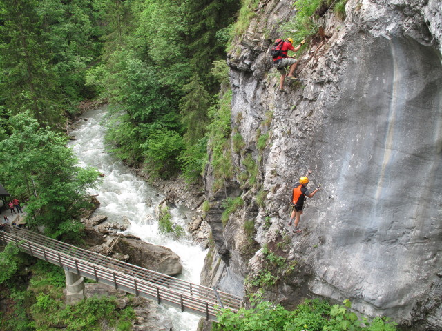 Kitz-Klettersteig: Axel und Josef im Ausstieg