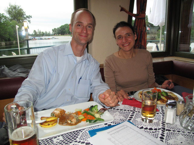 Florian und Katja im 'La Crêperie'