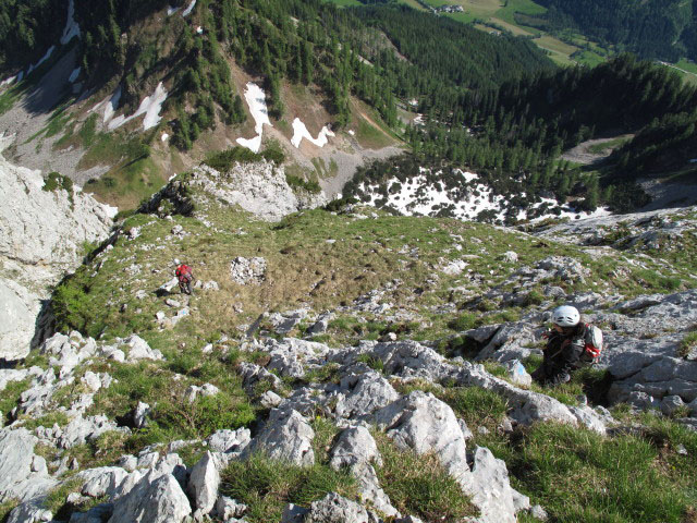 Thomas und Monika zwischen Kleinem &Ouml;dstein und Gamssteinsattel (16. Juni)