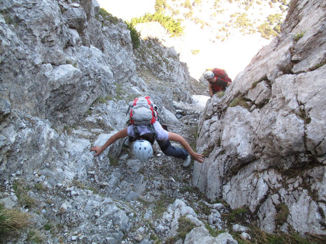 Monika und Thomas zwischen Kleinem &Ouml;dstein und Gamssteinsattel (16. Juni)