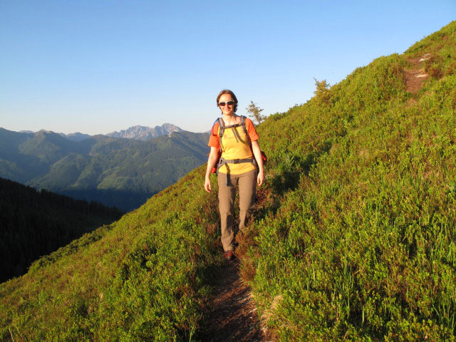 Carmen auf Weg 673 zwischen Spielkogel und Br&uuml;nnt&ouml;rl (17. Juni)