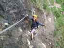 Wasserfall-Klettersteig: Kathrin im Einstieg