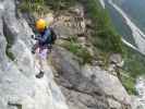 Wasserfall-Klettersteig: Kathrin nach der Brücke