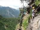 Stuibenfall-Klettersteig: Kathrin im zweiten Abschnitt