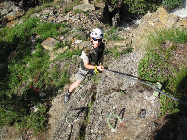 Obergurgler Klettersteig: Christoph in der Sektion 3 (30. Juni)
