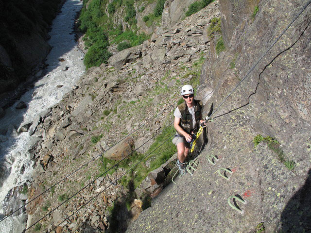 Obergurgler Klettersteig: Christoph in der Sektion 6 (30. Juni)