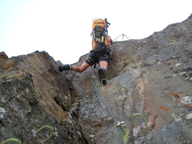 Schwärzenkamm-Klettersteig: Gudrun in der Sektion 1 (30. Juni)