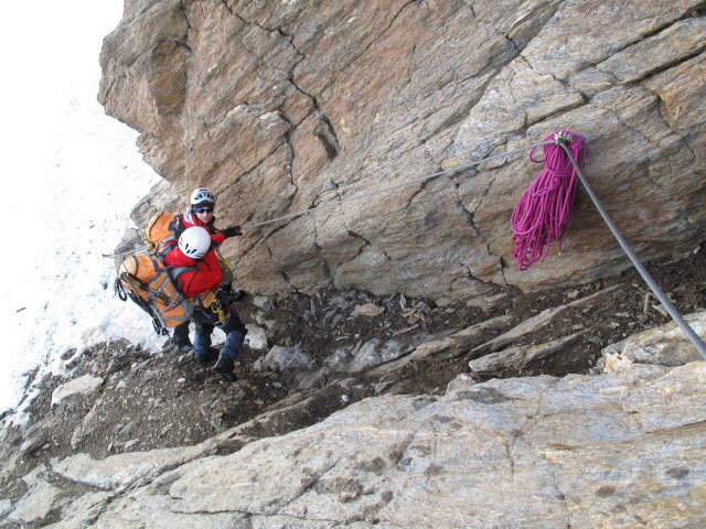 Gudrun und Christoph am Nordgrat der Hochwilde (1. Juli)