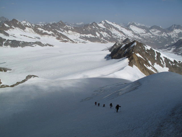 Gurgler Ferner vom Nordgrat der Hochwilde aus (1. Juli)