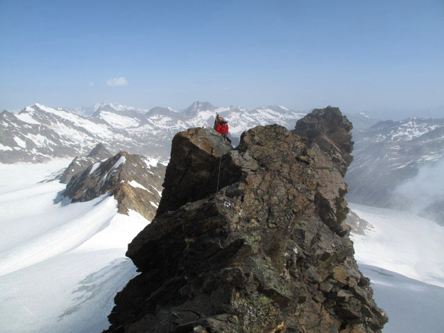 Gudrun am Nordgrat der Hochwilde (1. Juli)