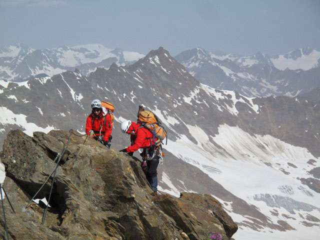 Christoph und Gudrun am Nordgrat der Hochwilde (1. Juli)