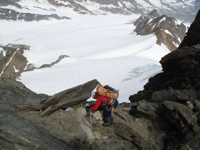 Gudrun am Nordgrat der Hochwilde (1. Juli)