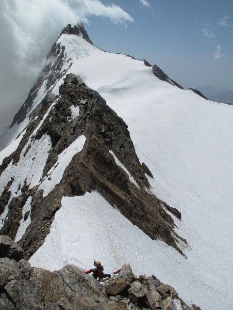 Gudrun am Südostgrat des Annakogels (1. Juli)