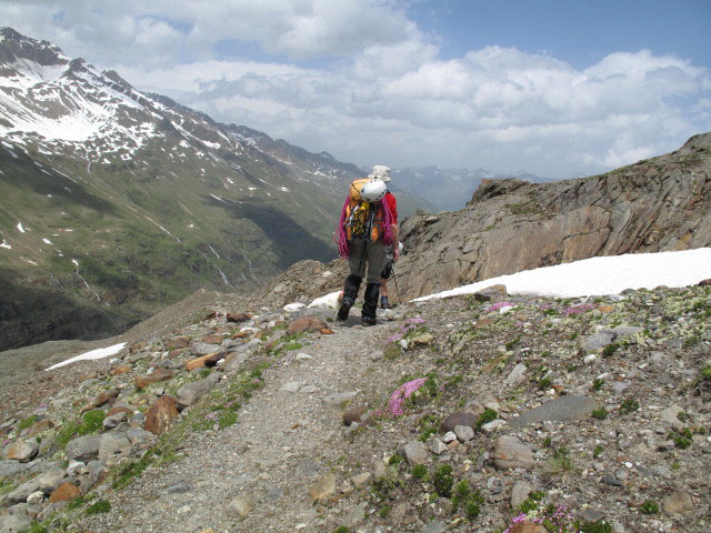 Christoph auf Weg 922 zwischen Hochwildehaus und Langtal (1. Juli)