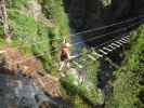 Obergurgler Klettersteig: Gudrun auf der Nepalbrücke (30. Juni)