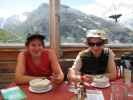 Gudrun und Christoph in der Langtaleregghütte, 2.430 m (30. Juni)