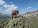 Schwärzenkamm-Klettersteig: Ich, Gudrun und Christoph beim Ausstieg (30. Juni)