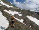 Gudrun auf Weg 922 zwischen Schwärzenkamm-Klettersteig und Hochwildehaus (30. Juni)