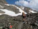 Gudrun auf Weg 922 zwischen Schwärzenkamm-Klettersteig und Hochwildehaus (30. Juni)