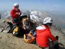 Gudrun und Christoph am Hochwilde-Nordgipfel, 3.458 m (1. Juli)