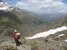 Christoph und Gudrun auf Weg 922 zwischen Hochwildehaus und Langtal (1. Juli)