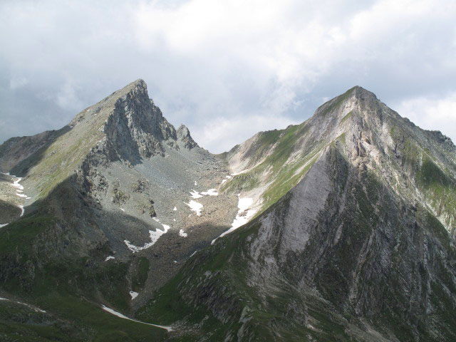 Gösleswand und Kleinbachkopf von Weg 90 aus (8. Juli)